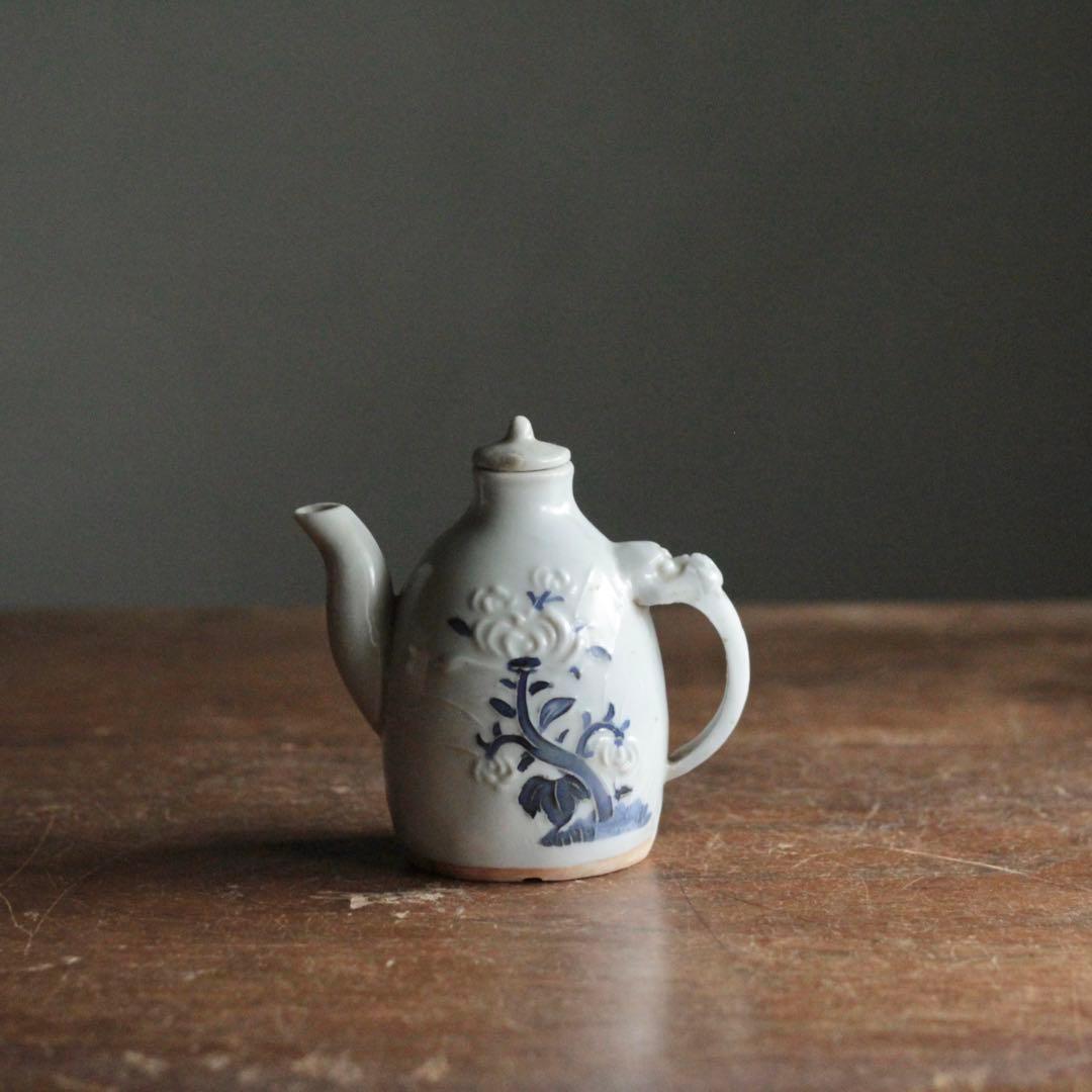 平戸焼 染付 水注 酒次 化粧水入れ 古美術 古道具 アンティーク 疵直し