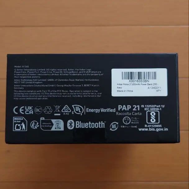 新品 アンカー Anker Prime Power Bank 27650mAh