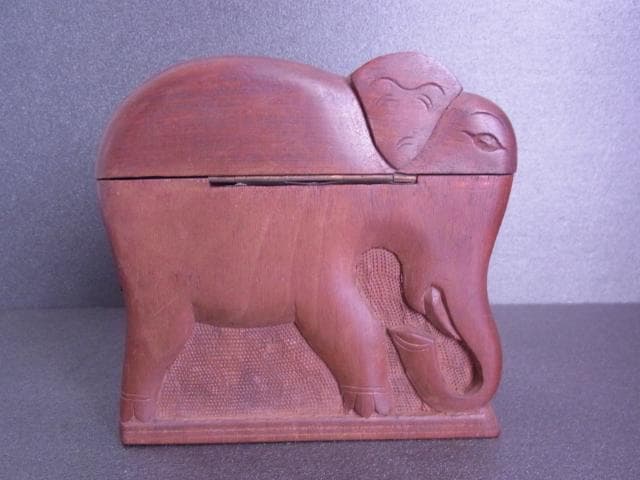 アールデコ　象　煙草入れ　タバコ　シガレットケース　置物　戦前　戦後　昭和レトロ