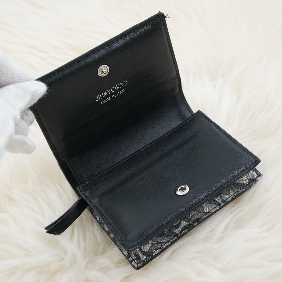 ほぼ未使用品　箱・タグ付き　jimmy choo ジミーチュウ　折り財布　ロゴ