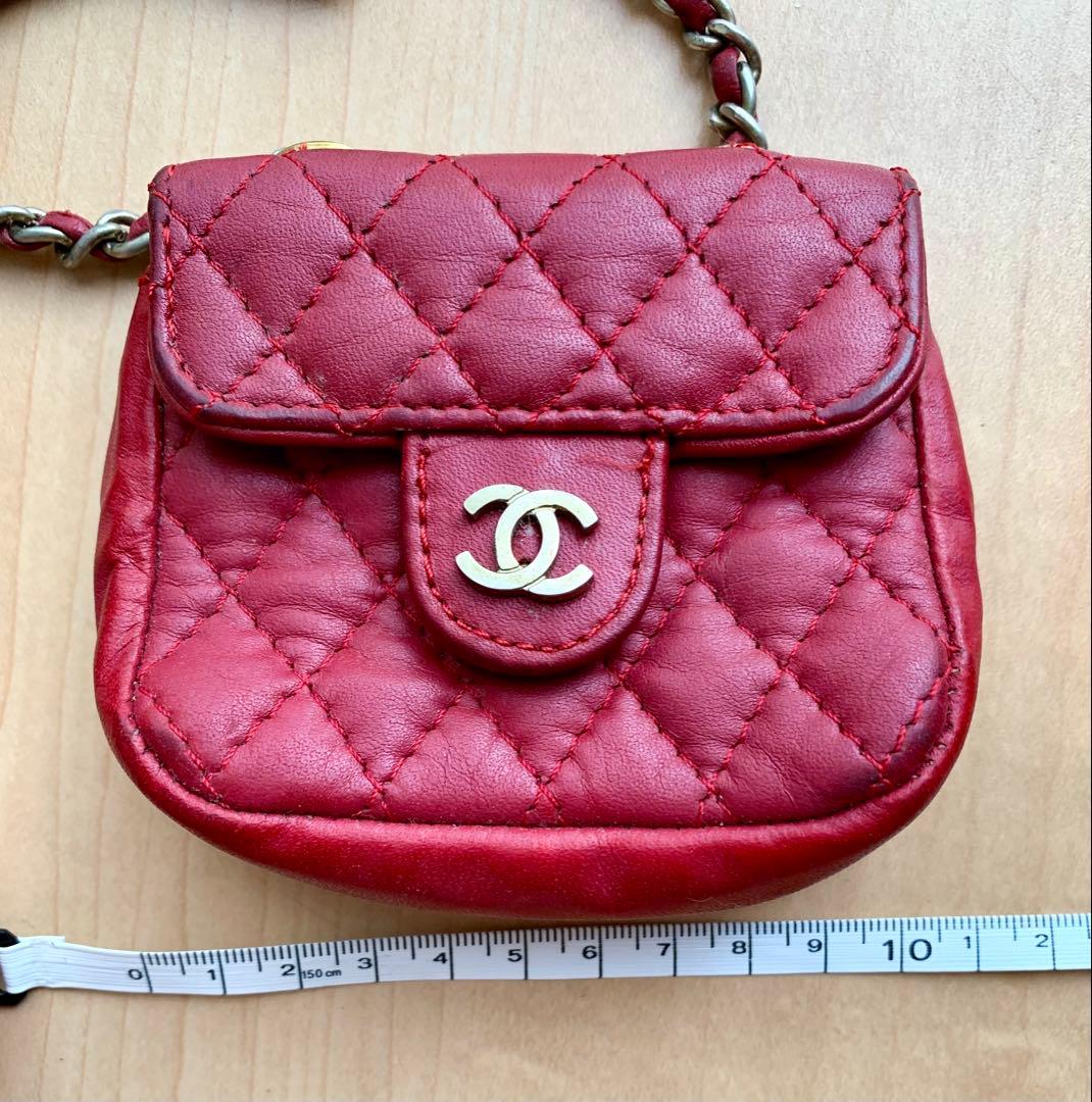 【CHANEL】ミニミニ マトラッセ 赤 ヴィンテージ