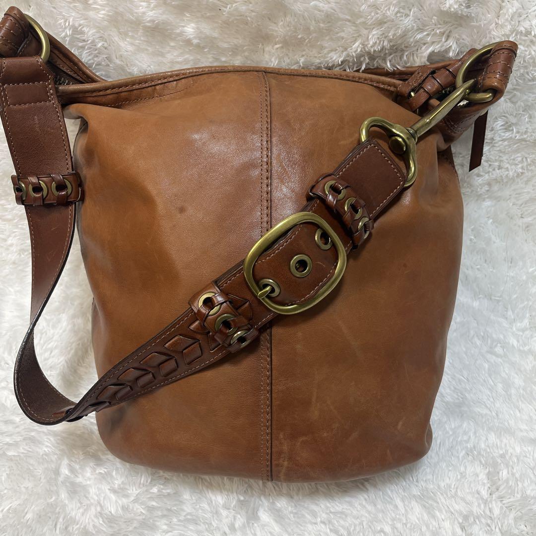 希少 COACH コーチ ブリーカー レザー ダッフルサック ショルダーバッグ