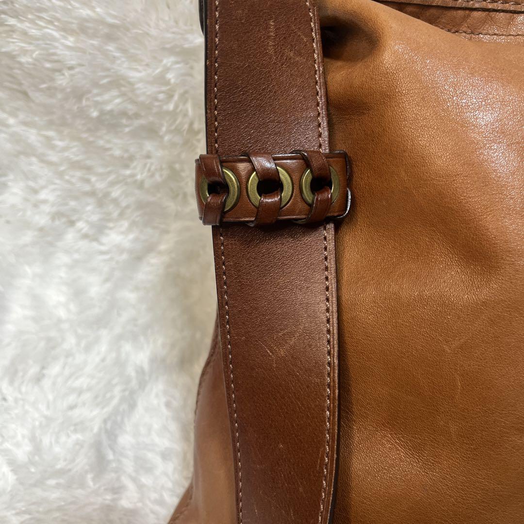 希少 COACH コーチ ブリーカー レザー ダッフルサック ショルダーバッグ