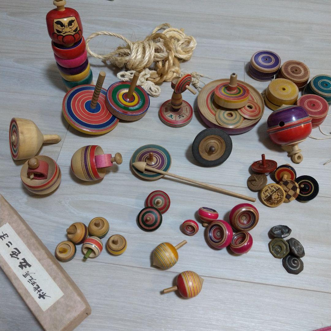 木製コマセット　福島保　ベーゴマ