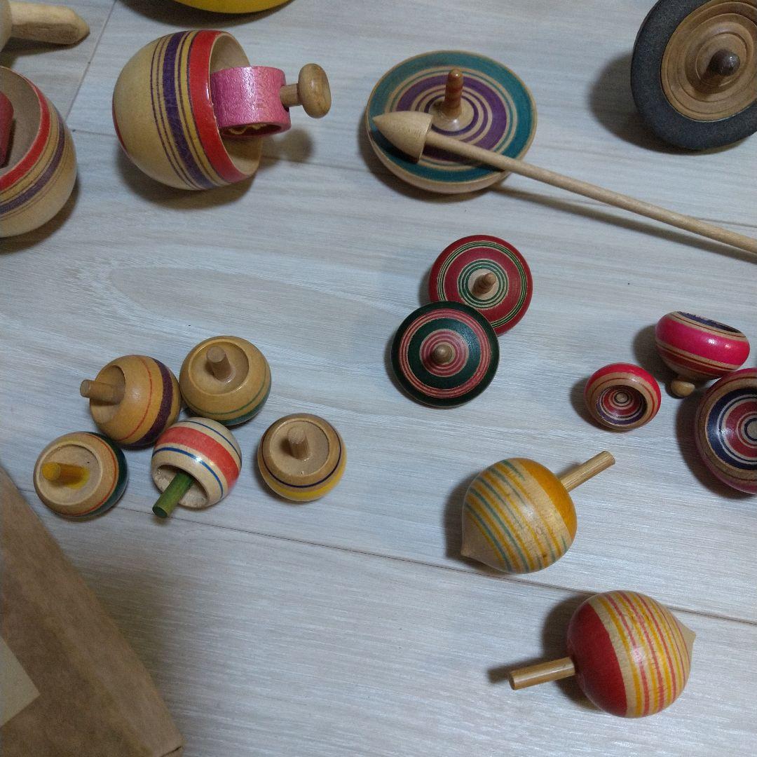 木製コマセット　福島保　ベーゴマ