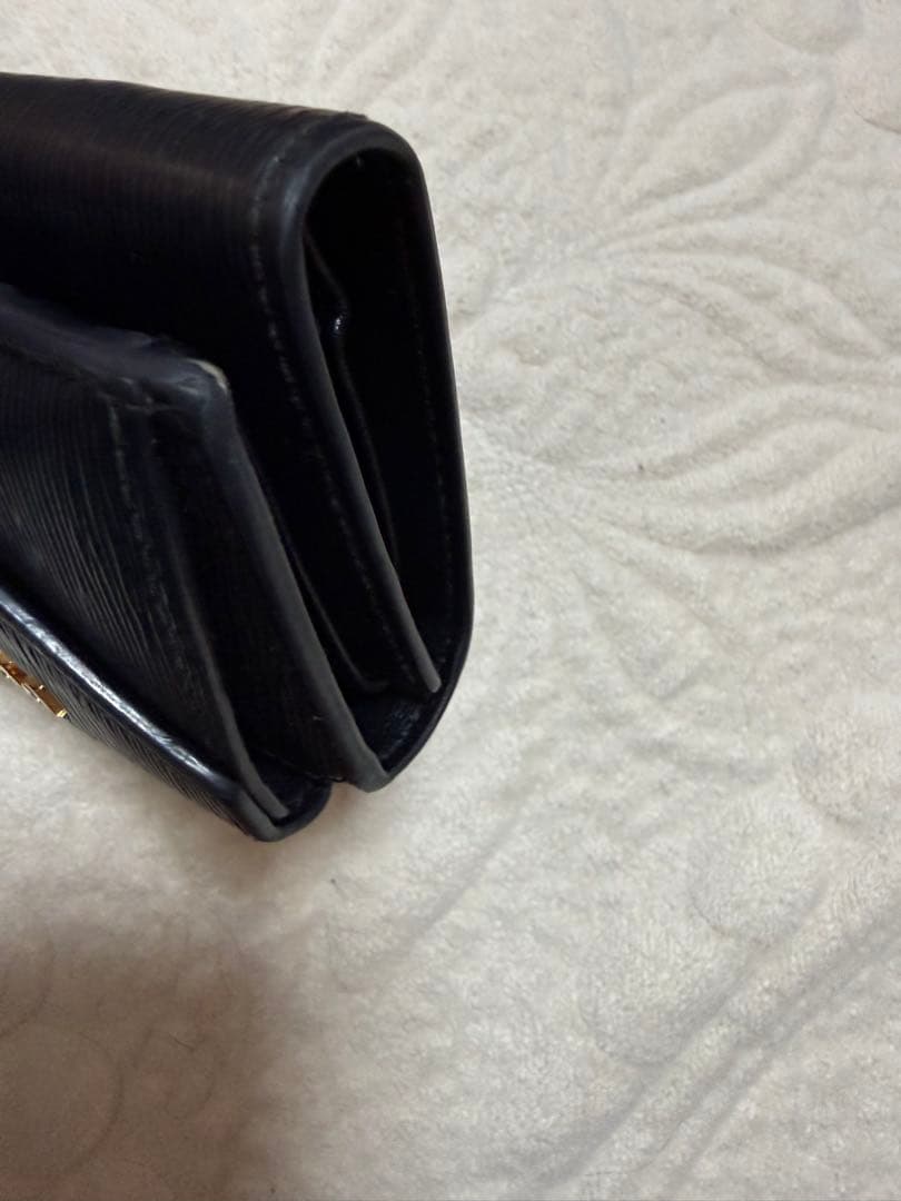 PRADA☆ブラックレザー 三つ折りミニウォレット