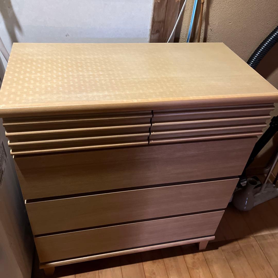 木製 5段チェスト ナチュラル