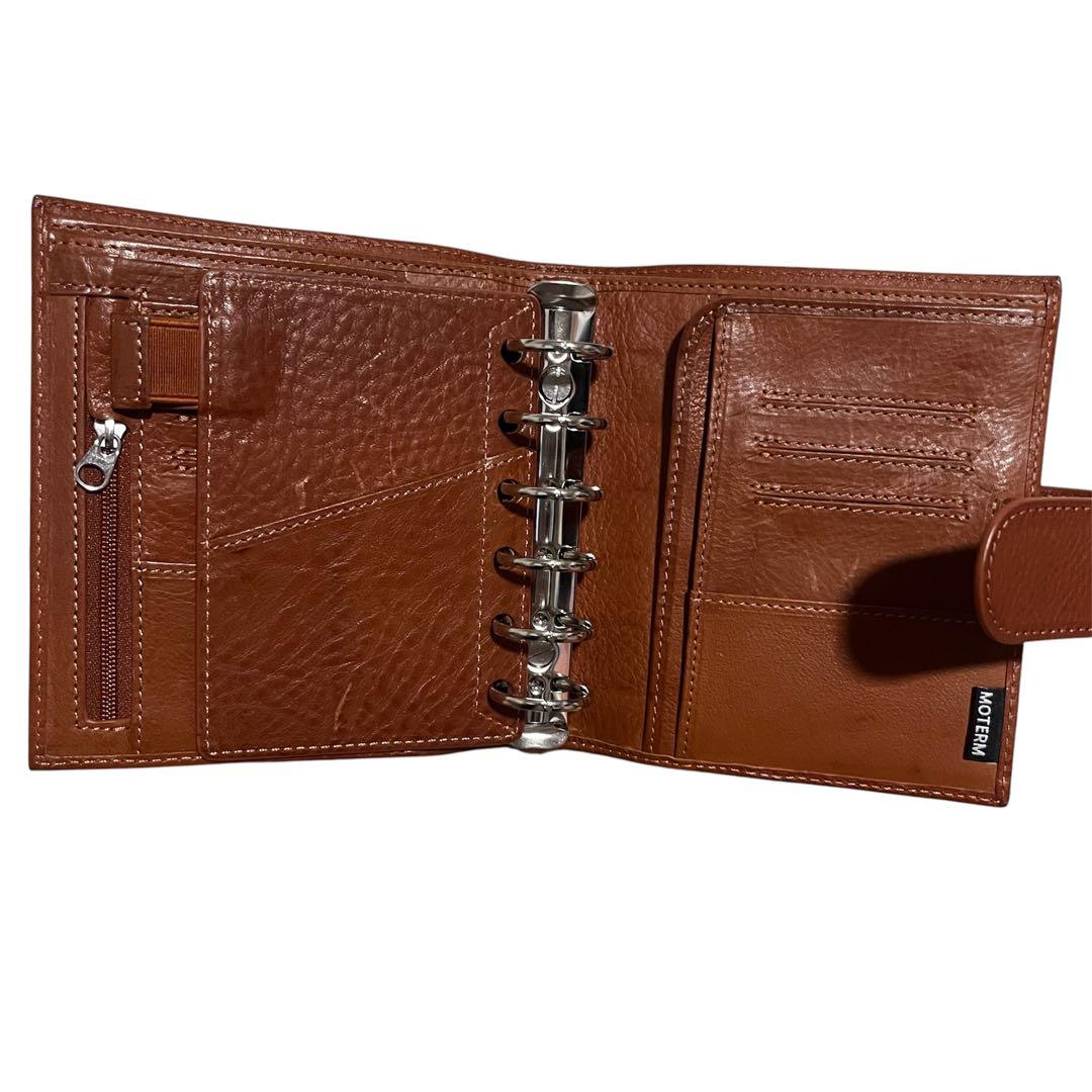 moterm モータム システム手帳 ミニ6 キャラメル25,30mmリング