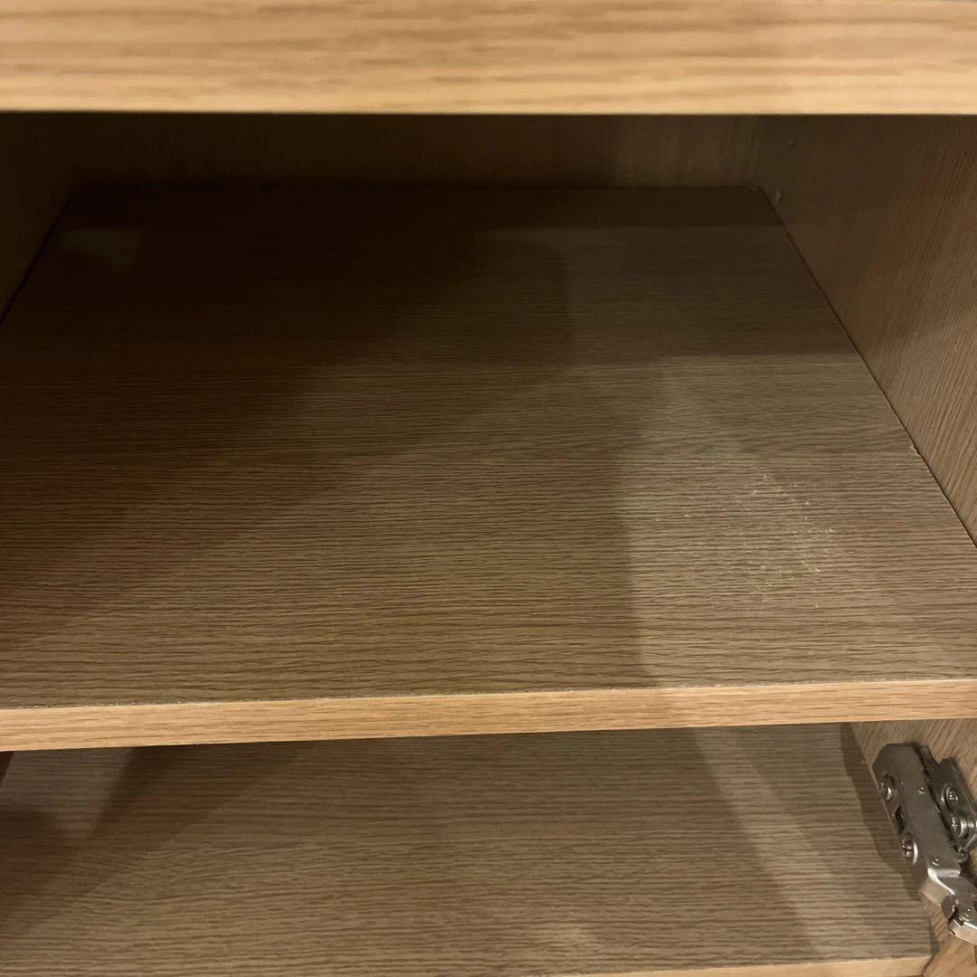 【12/26まで値下げ】無印良品　木製キャビネット　ガラス扉　スリム　オーク