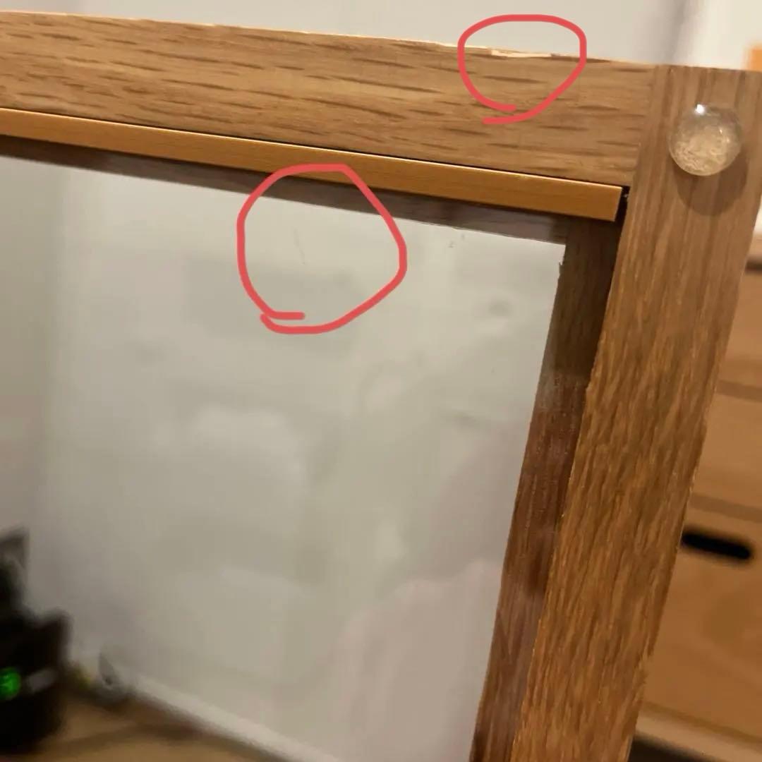 【12/26まで値下げ】無印良品　木製キャビネット　ガラス扉　スリム　オーク