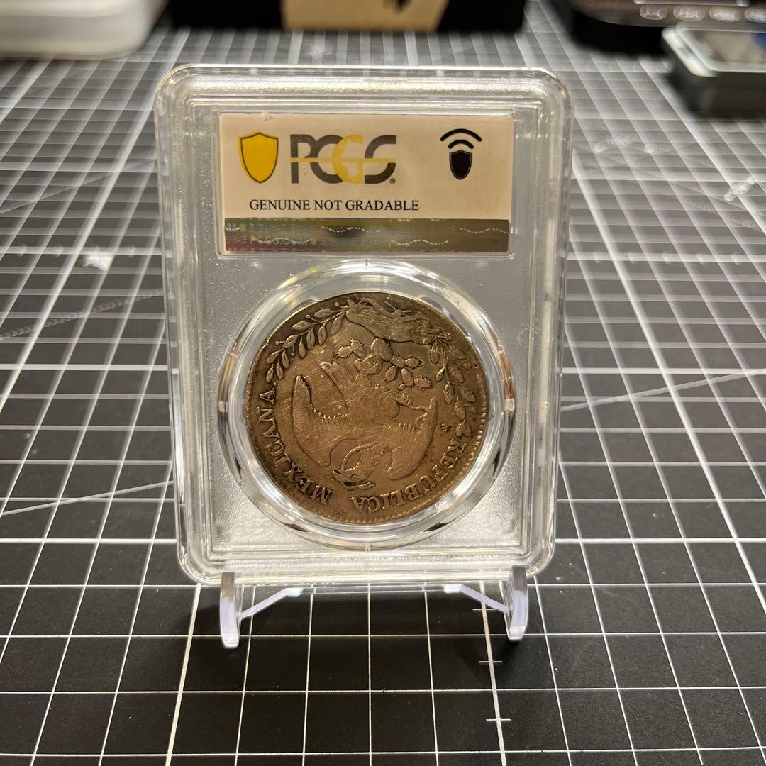大珍❗️1880年メキシコDO TB 8レアル銀貨PCGS認定