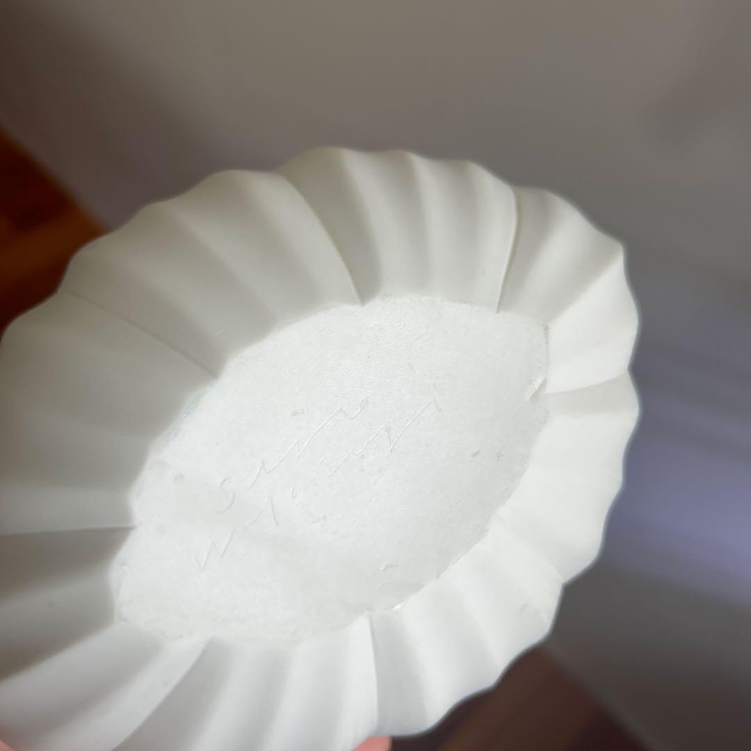 若杉聖子　アート　磁器、ホワイト　花瓶　工芸　美術　人気作家