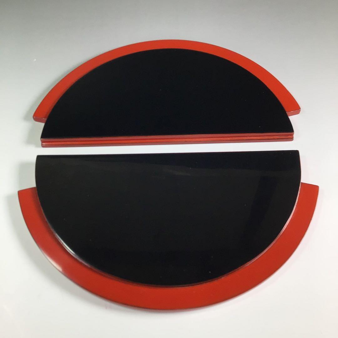 Ｐ８８７　水指　『藤波作』『朱塗内黒』『手桶水指』　共箱　茶道具