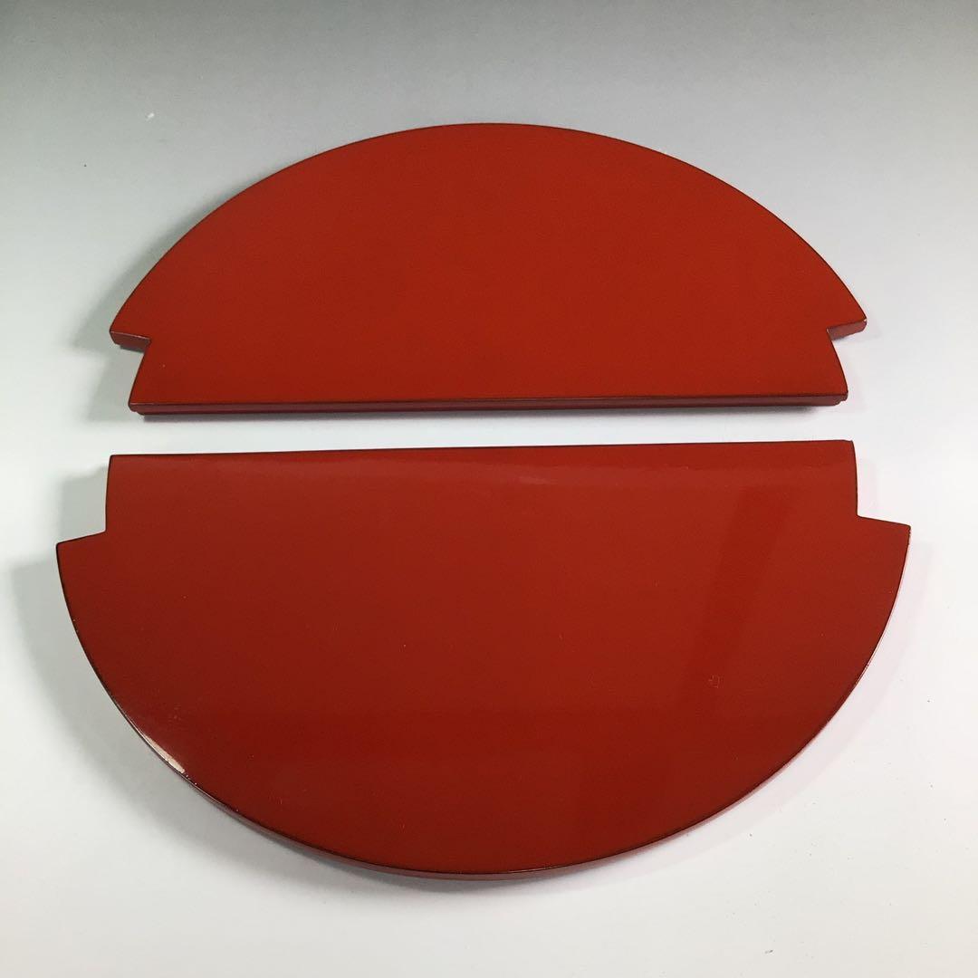 Ｐ８８７　水指　『藤波作』『朱塗内黒』『手桶水指』　共箱　茶道具