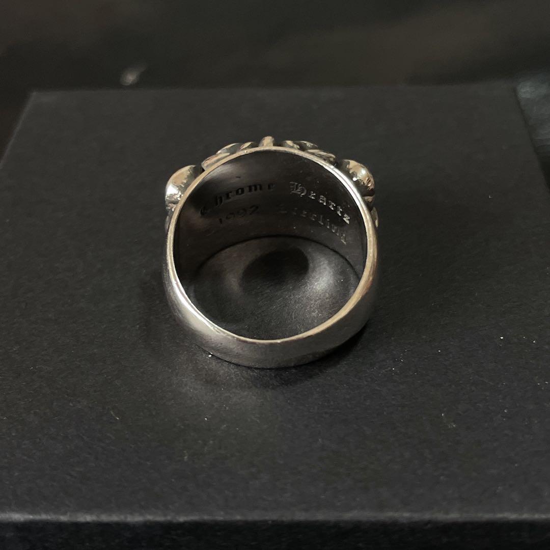 ノーブランド フローラルリング 指輪 クロス メンズ ２１号