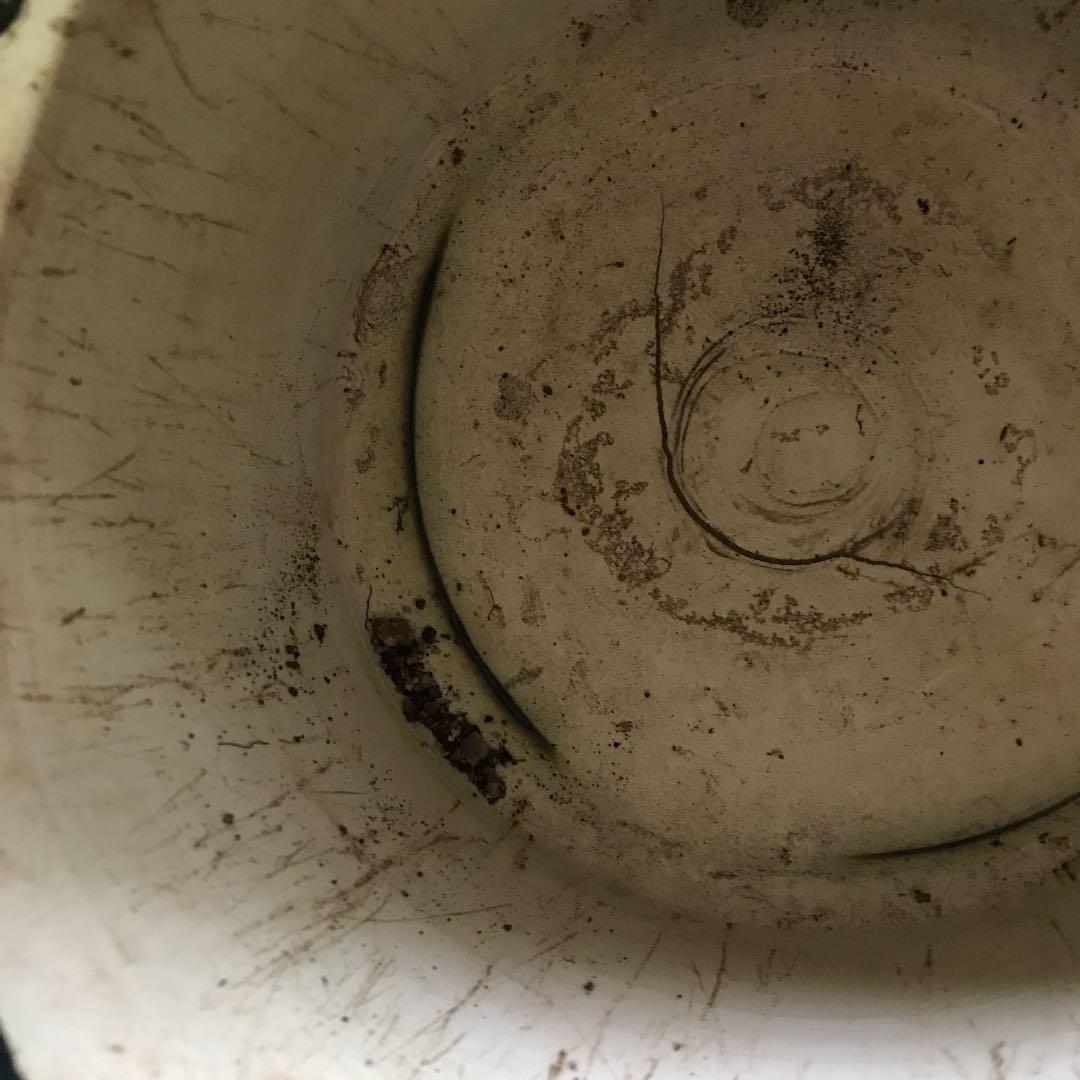 火鉢　在銘織部菊抜き火鉢時代アンティーク大正昭和レトロ古民具鉢カバー茶道具