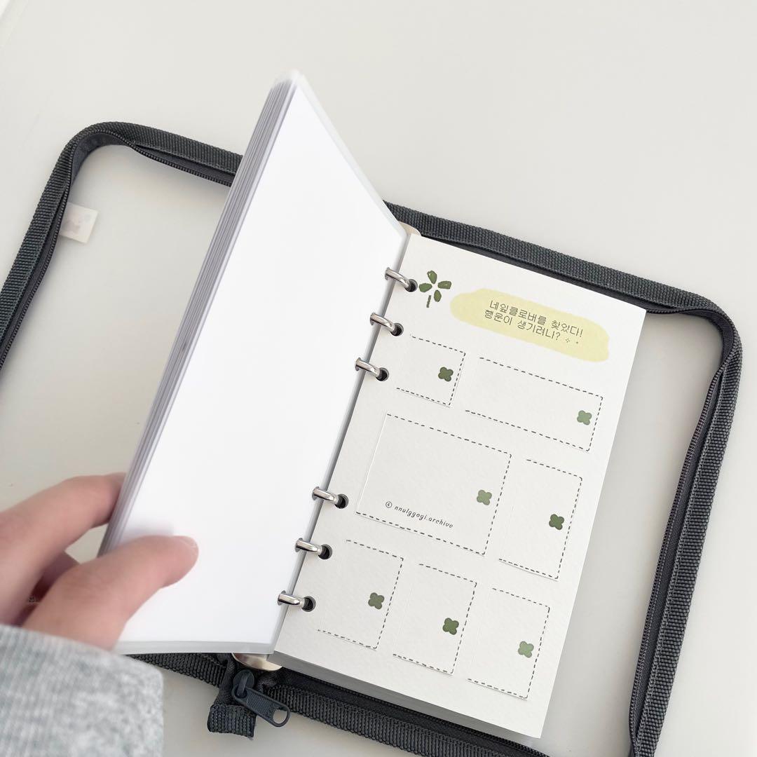 新春セール　韓国　貯金　アクリルバインダー　カバー　リフィル　1年分　ジップ