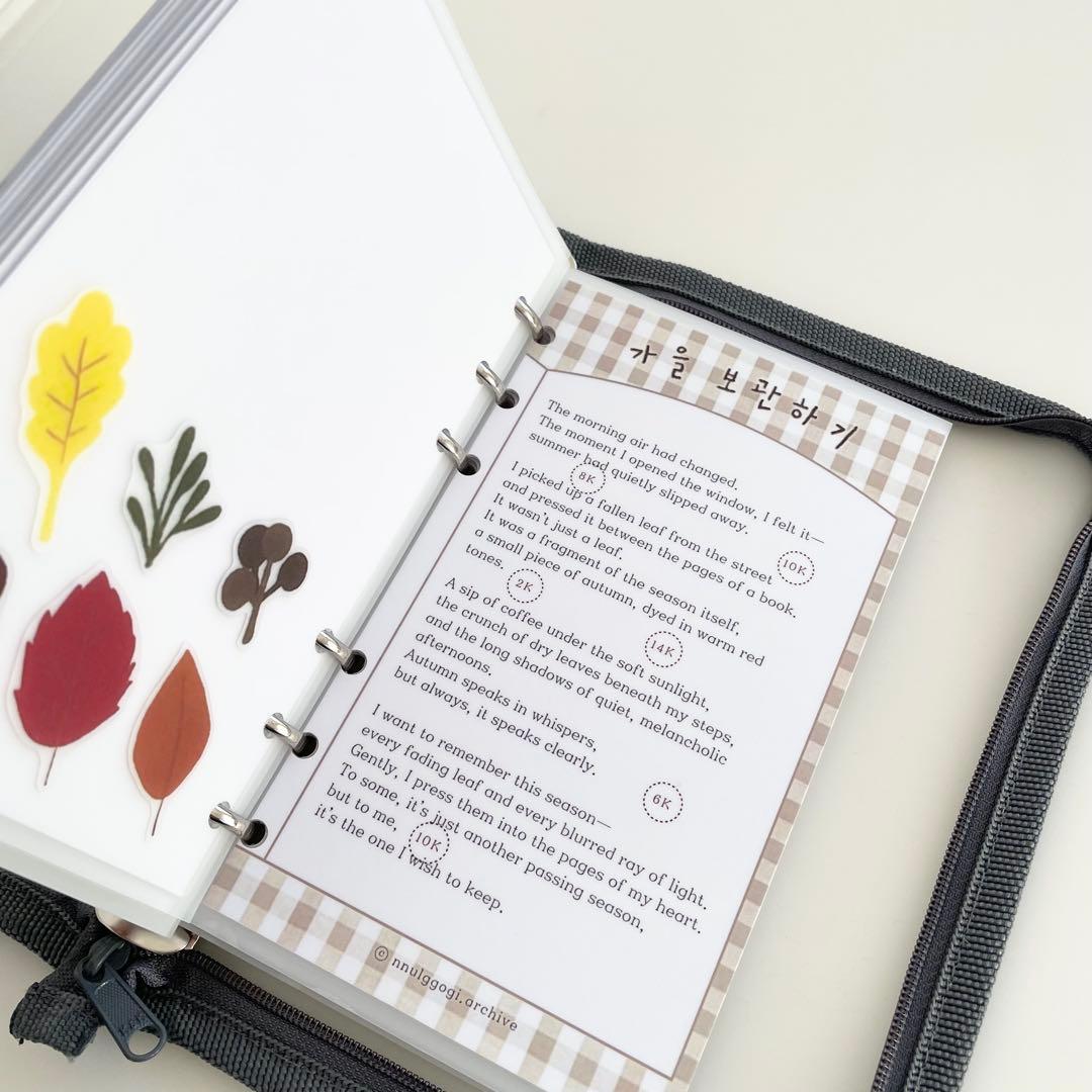 新春セール　韓国　貯金　アクリルバインダー　カバー　リフィル　1年分　ジップ