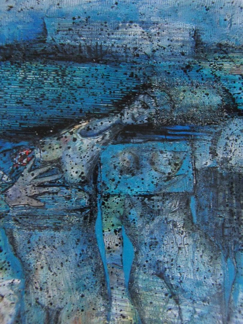 吉岡治美、【エヴァの誘い】、希少な額装用画集より、新品額装付