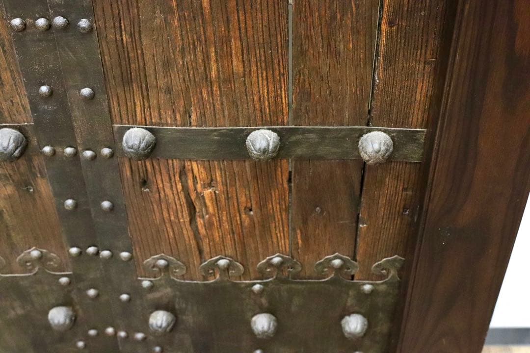 GMGH477○年代物 蔵扉 両開き 時代扉 建具 オブジェ 稀少 アン