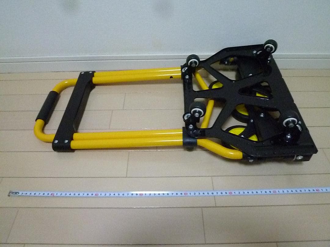 折りたたみ式キャリーカート イエロー/ブラック