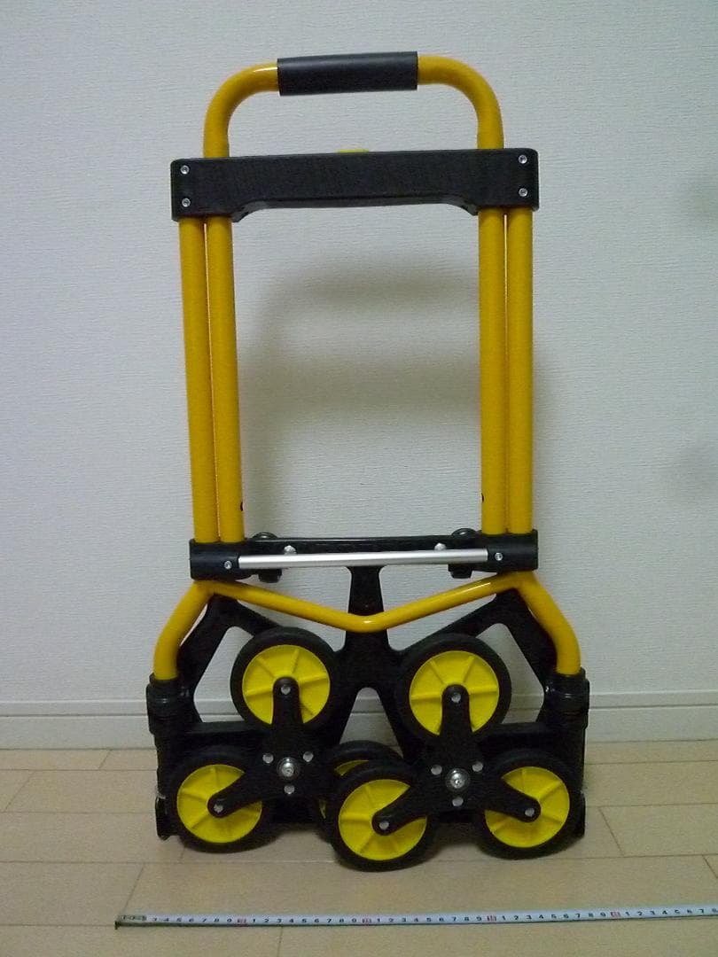 折りたたみ式キャリーカート イエロー/ブラック