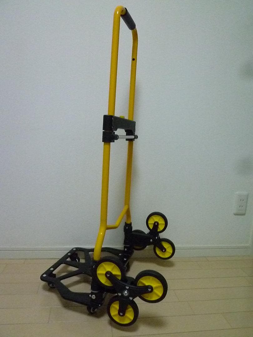 折りたたみ式キャリーカート イエロー/ブラック