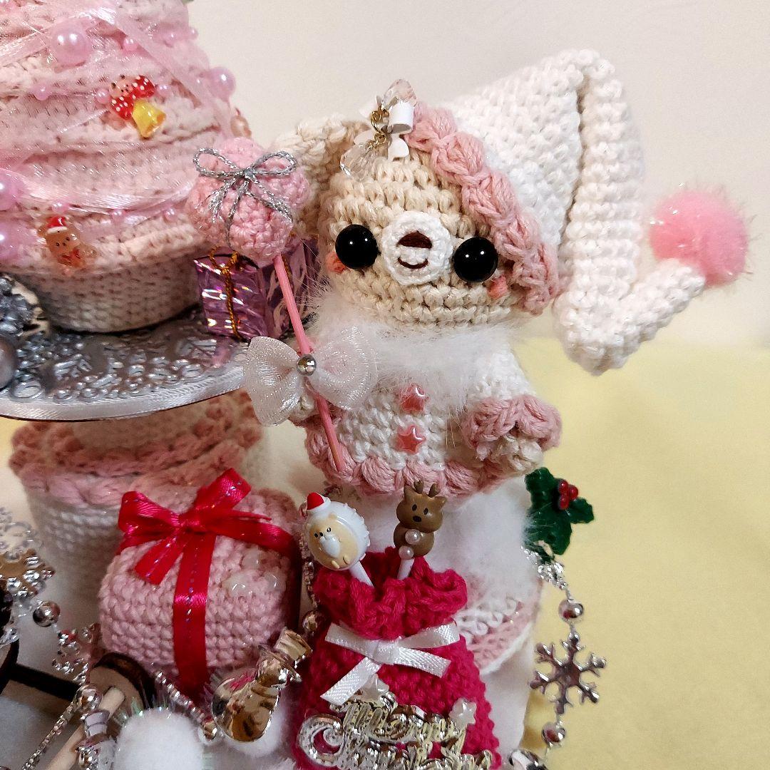 ハンドメイド　クリスマス　編みぐるみ　置物　インテリア　オブジェ