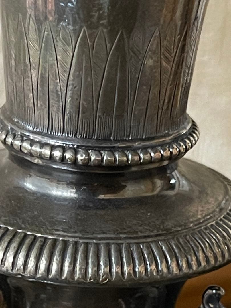 クラシック銀仕上げの製品大皿 菓子器　アンティーク