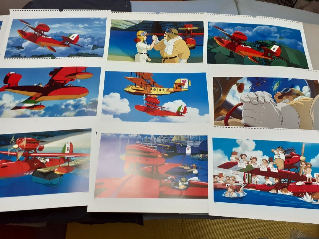 【7】紅の豚　作品集　ジブリカレンダーGBL ２５枚以上あります　収集完了