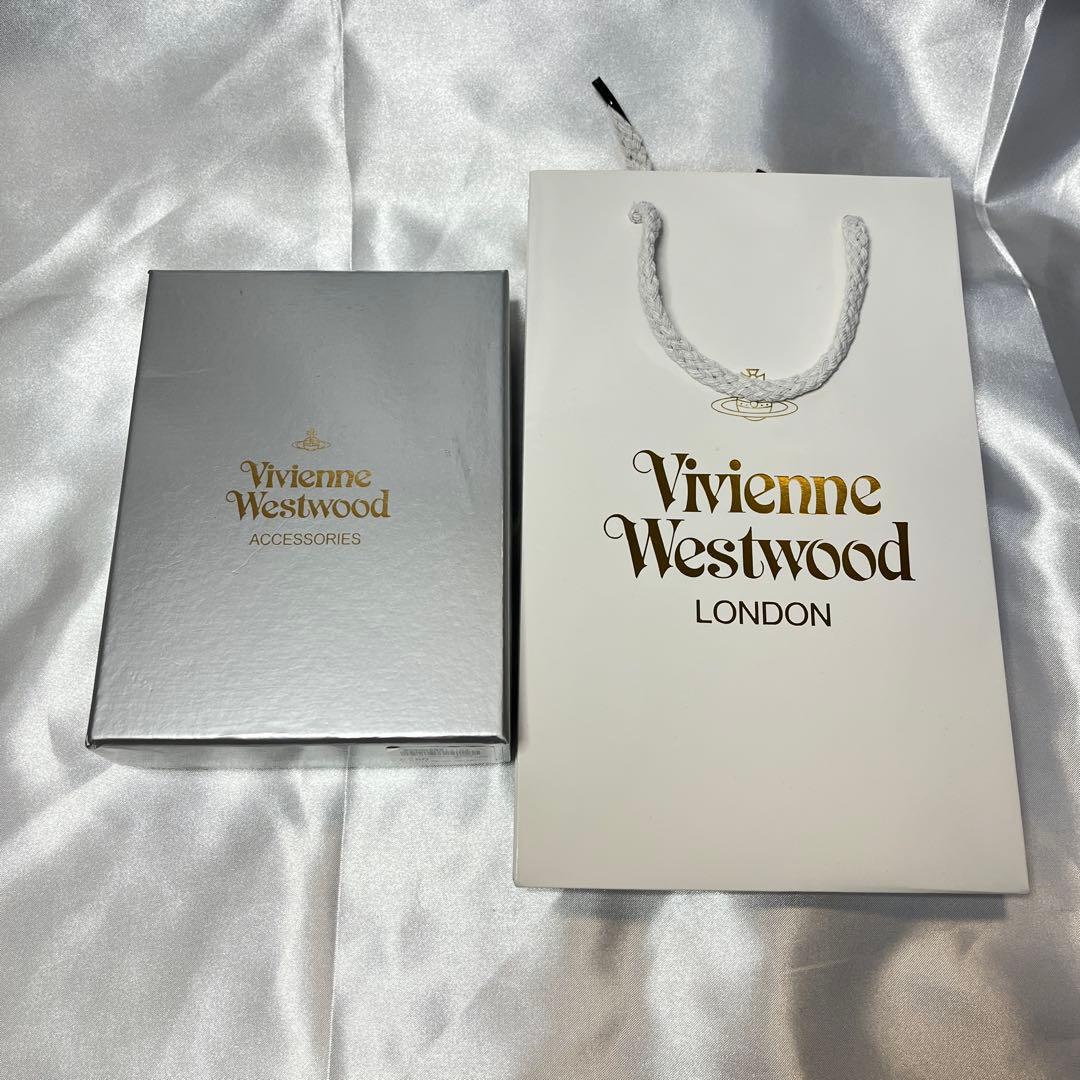 新品 Vivienne Westwood ブラック赤白ライン 三つ折り財布