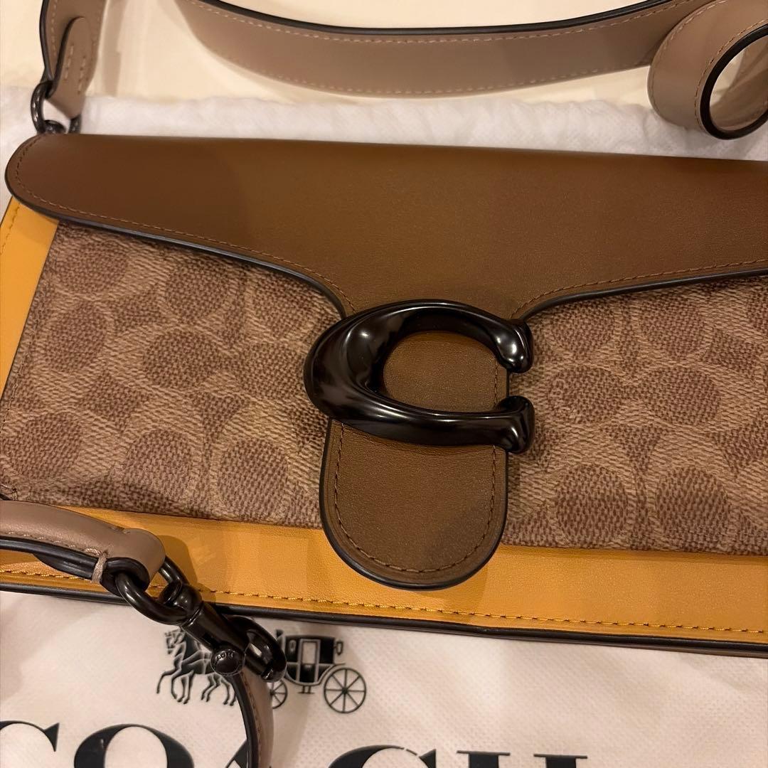 【最終値下げ】COACH ショルダーバッグ ブラウン イエロー