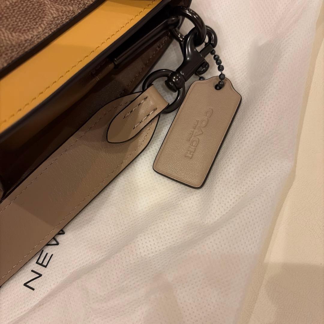 【最終値下げ】COACH ショルダーバッグ ブラウン イエロー