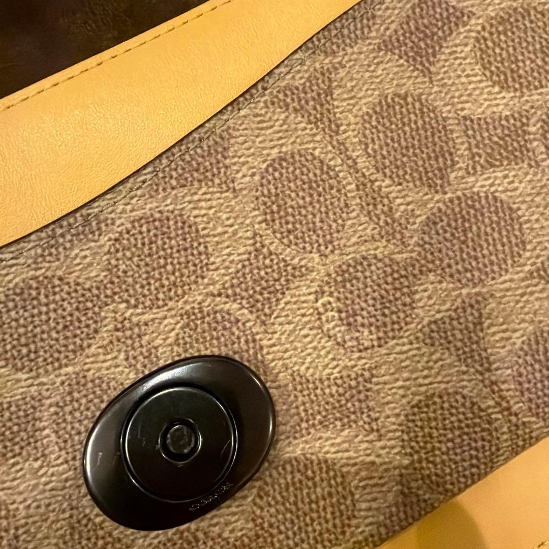 【最終値下げ】COACH ショルダーバッグ ブラウン イエロー