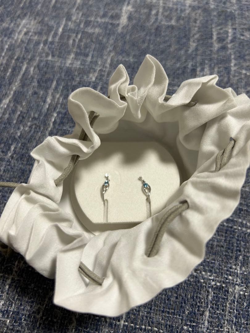 STAR JEWELRY k10 ピアス(ダイヤモンド・ブルートパーズ)