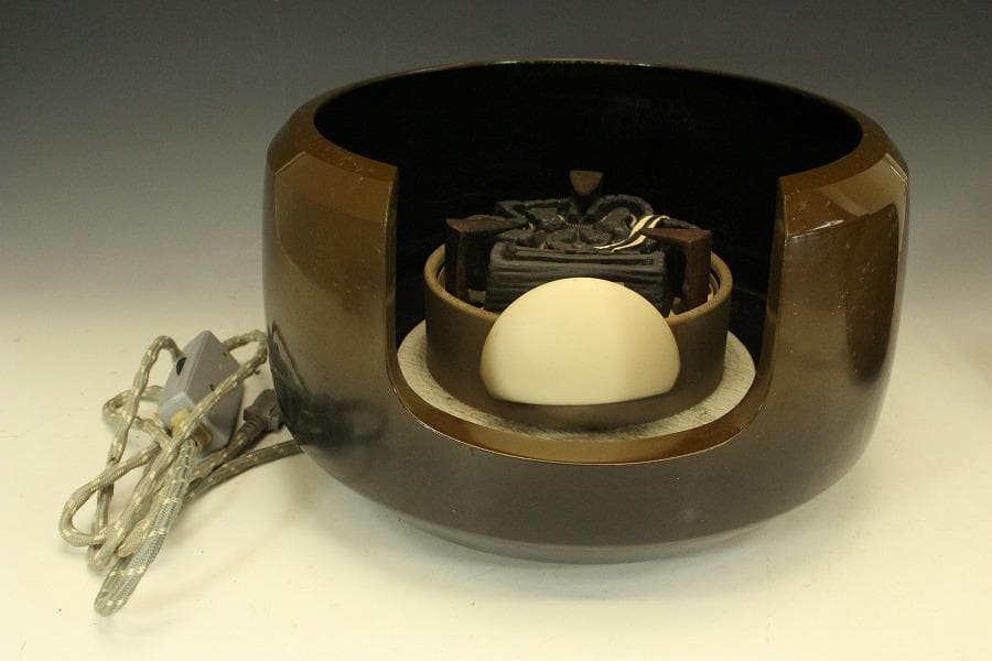 茶道具 面取風炉 野々田電熱器 丸釜 釜環付 720