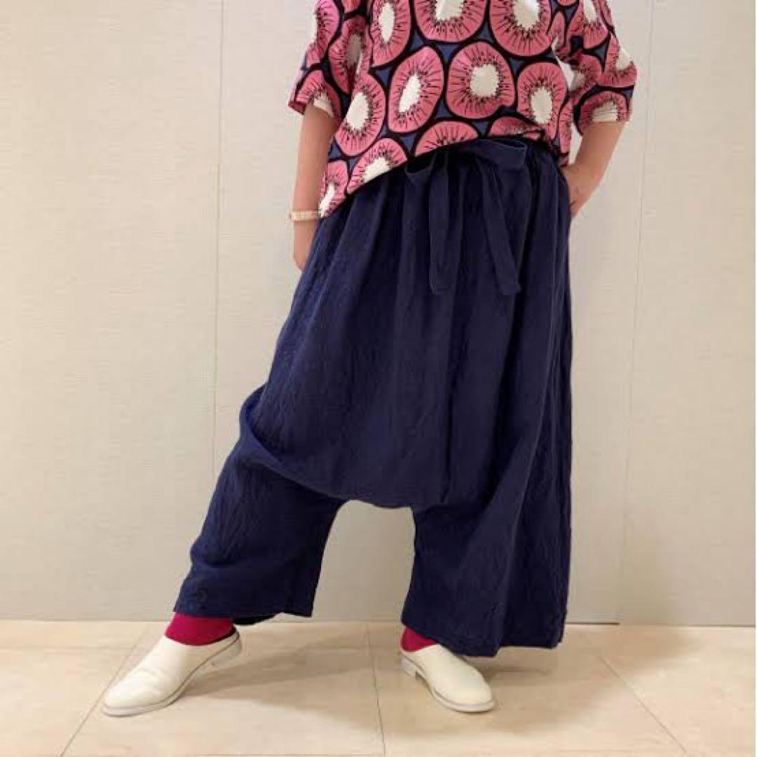 【美品】ICHI Antiqtuites 琴平炊きリネンサルエルパンツ