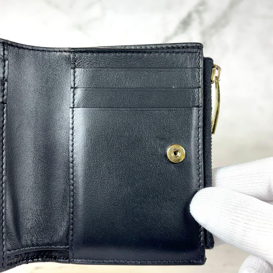 BOTTEGA VENETA 財布 2つ折り カセット 黒