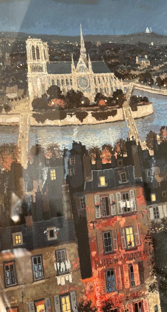 ミッシェル・ドラクロワ真作　「サンジャック通り」　2005年　シルクスクリーン