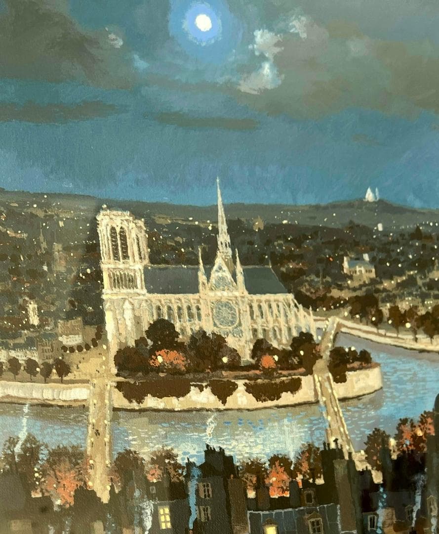 ミッシェル・ドラクロワ真作　「サンジャック通り」　2005年　シルクスクリーン