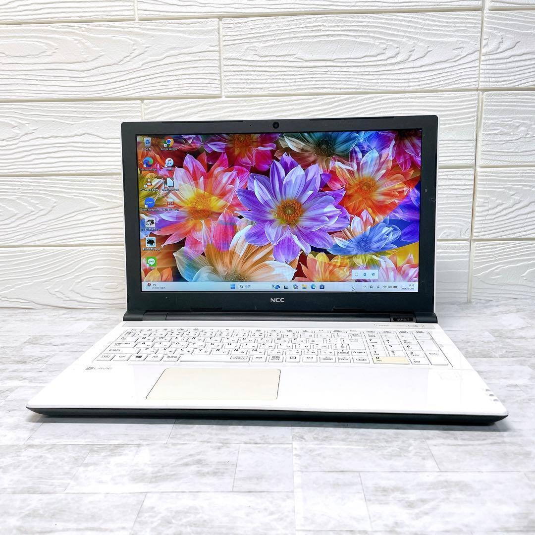 爆速SSD✨Win11 ノートパソコン カメラ NEC DVD オフィス PC