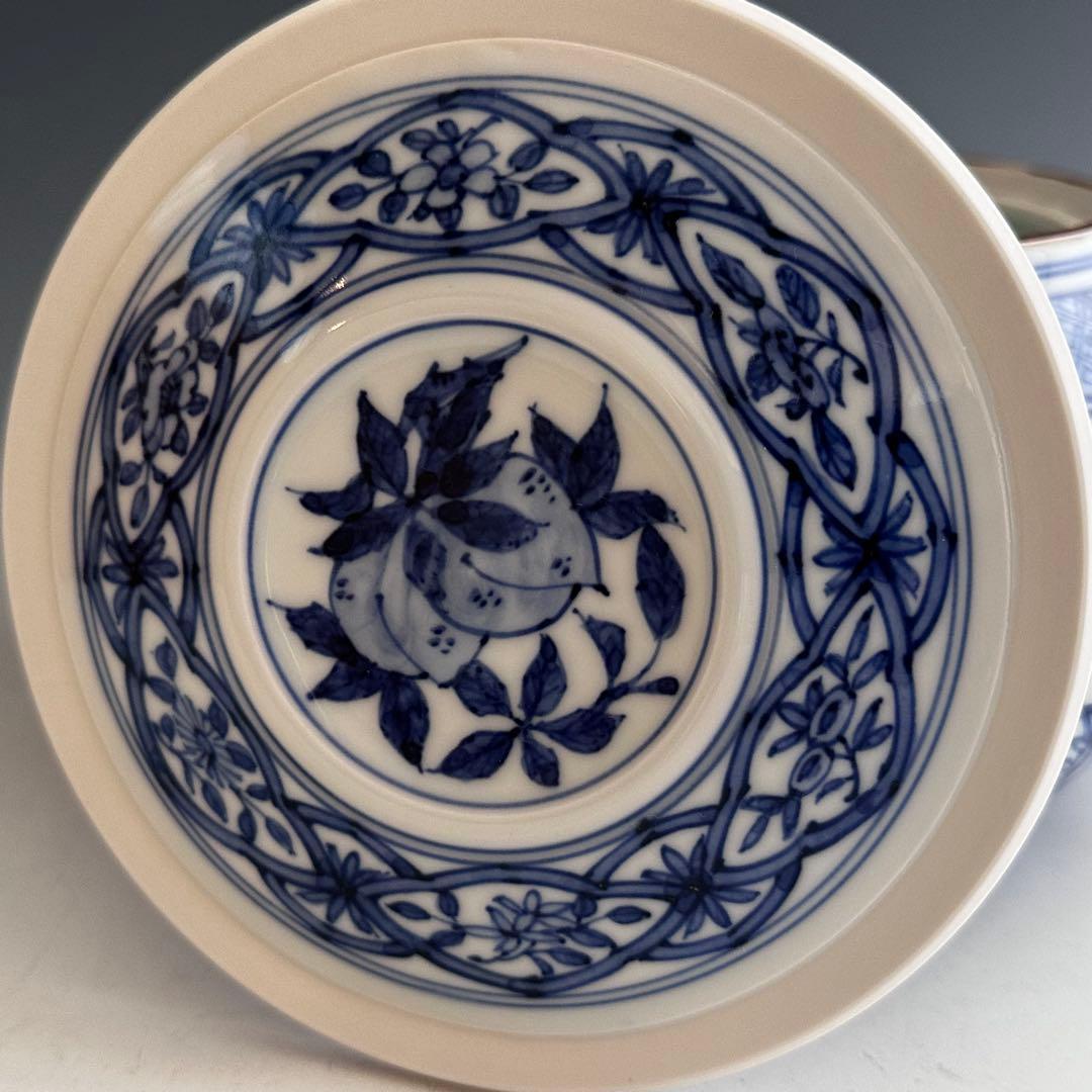 茶道具　染付　祥瑞　捻梅　水指　高野昭阿弥　共箱　替蓋付　京焼　陶芸　茶会