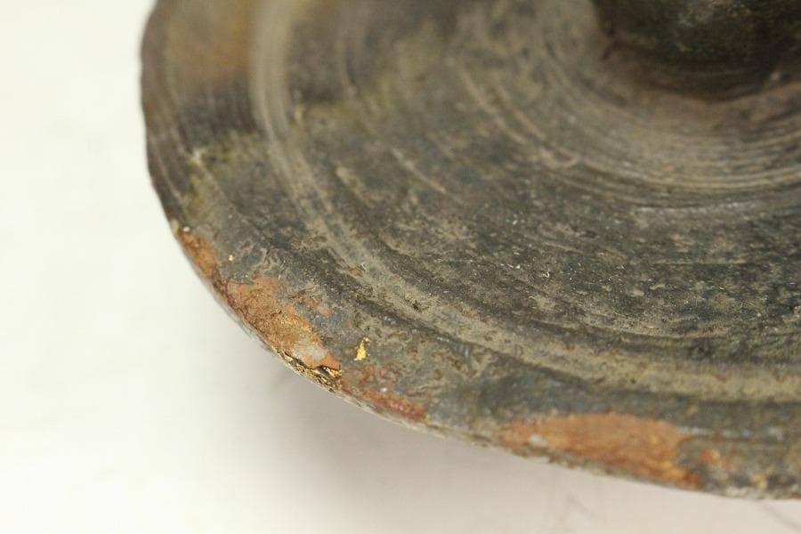 茶道具 南蛮 水指 時代 二重箱 旧家蔵出 送料無料(K-XA847)