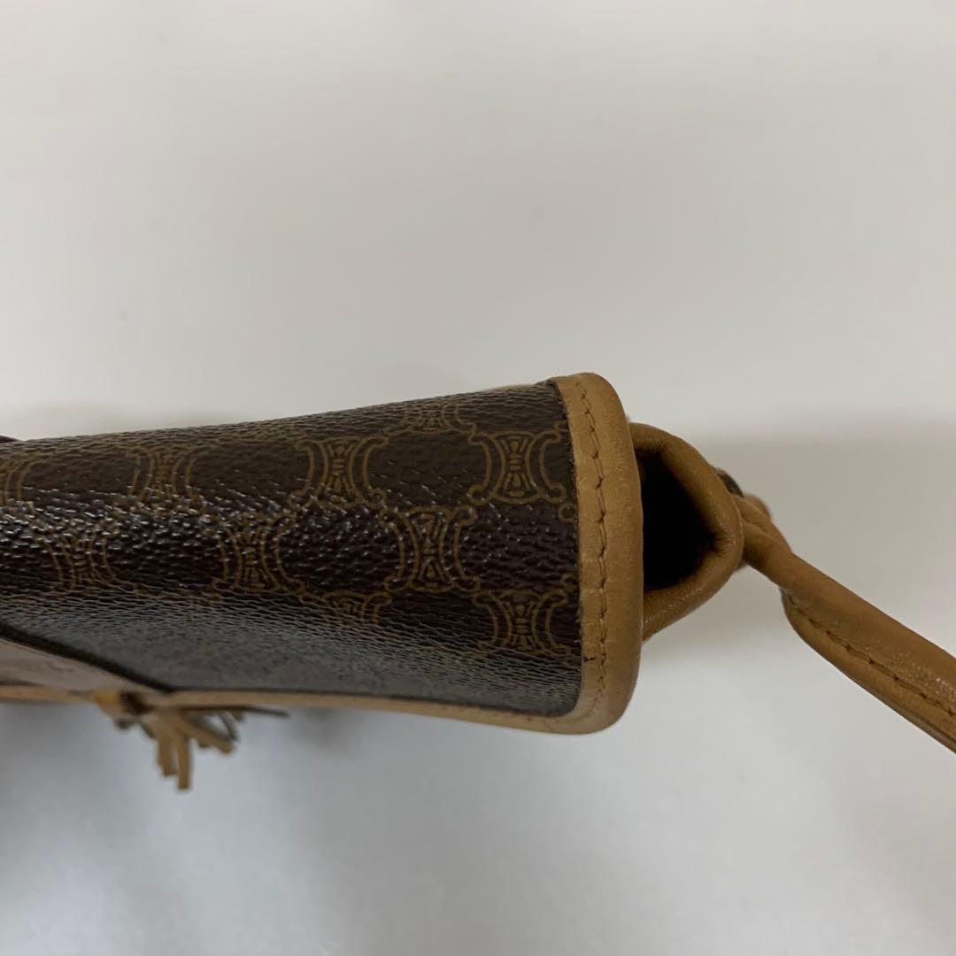 CELINE セリーヌ　マカダム ミニ ショルダーバッグ フラップ付