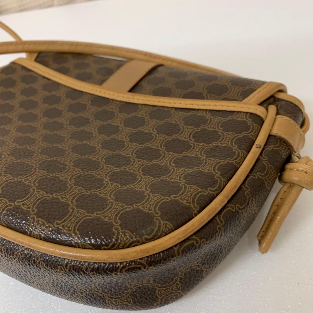 CELINE セリーヌ　マカダム ミニ ショルダーバッグ フラップ付