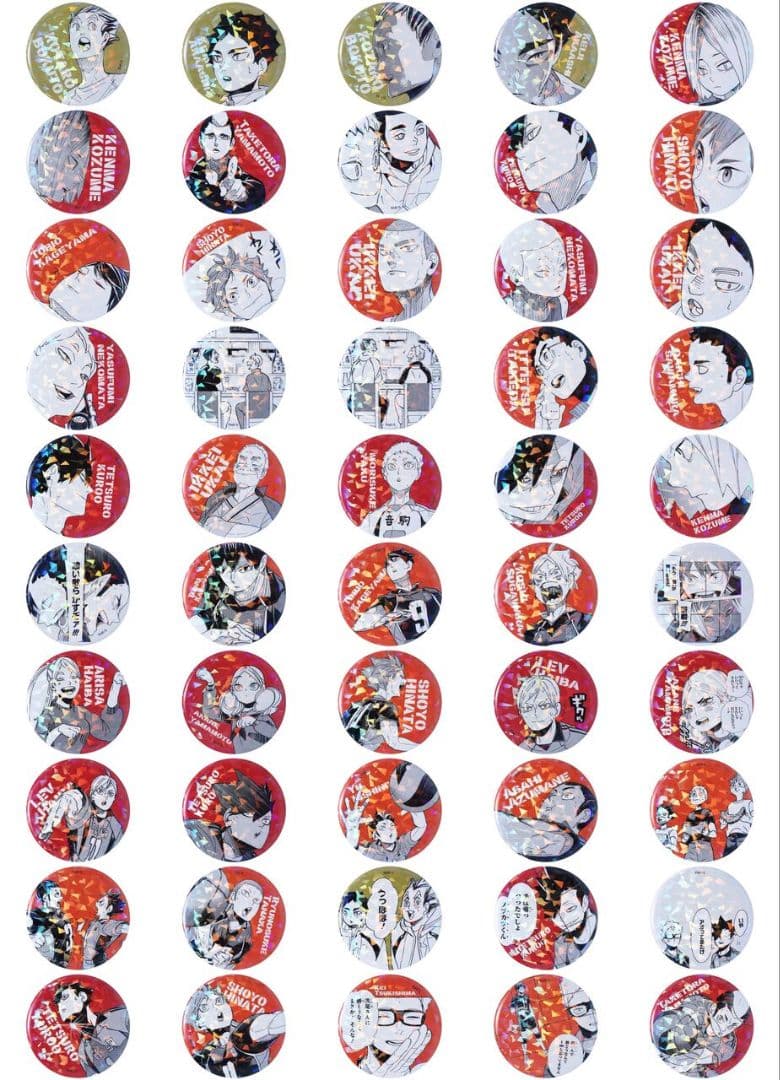 ハイキュー　ゴミ捨て場の決戦　オールスター缶バッジ　全種類　コンプリート