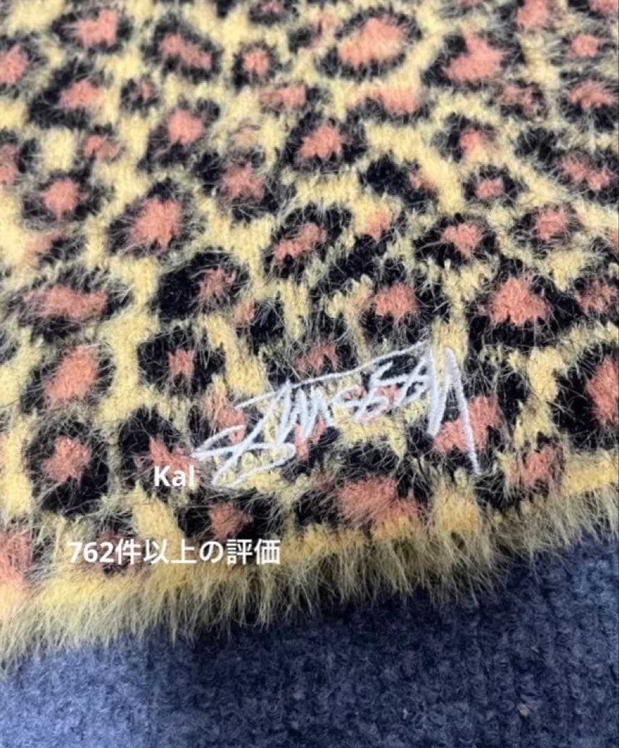 Stussy ヒョウ柄 ニット帽　ビーニー