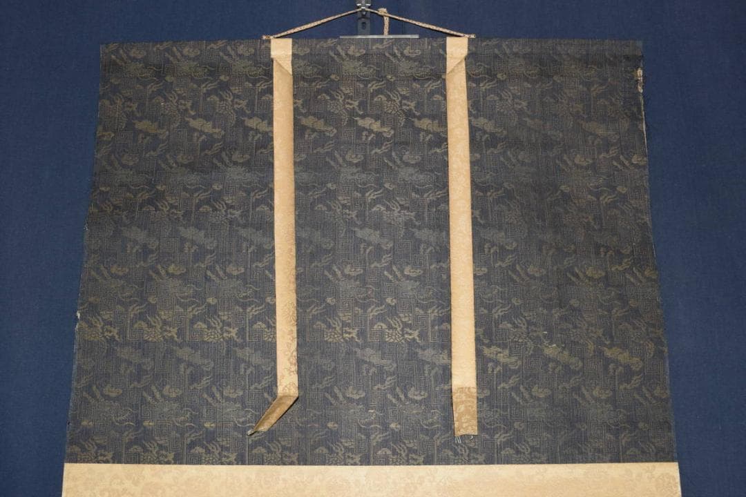 【真作】渡辺南岳/武者絵之図/馬上人物図/掛軸☆宝船☆X-236　JM