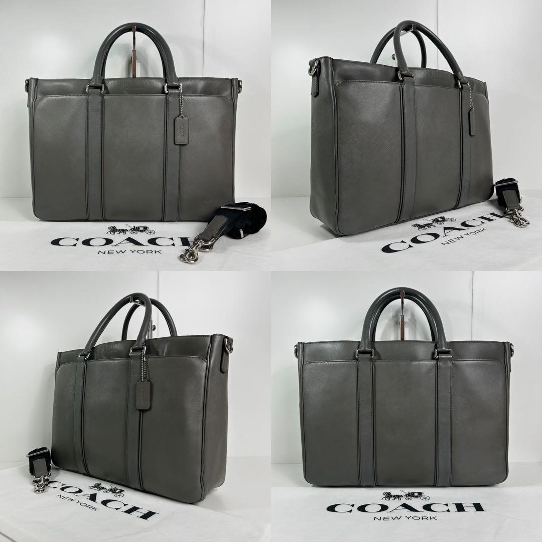 ✅【格安】定価9.4万　メンテ済み　コーチ　ビジネスバッグ　COACH グレー