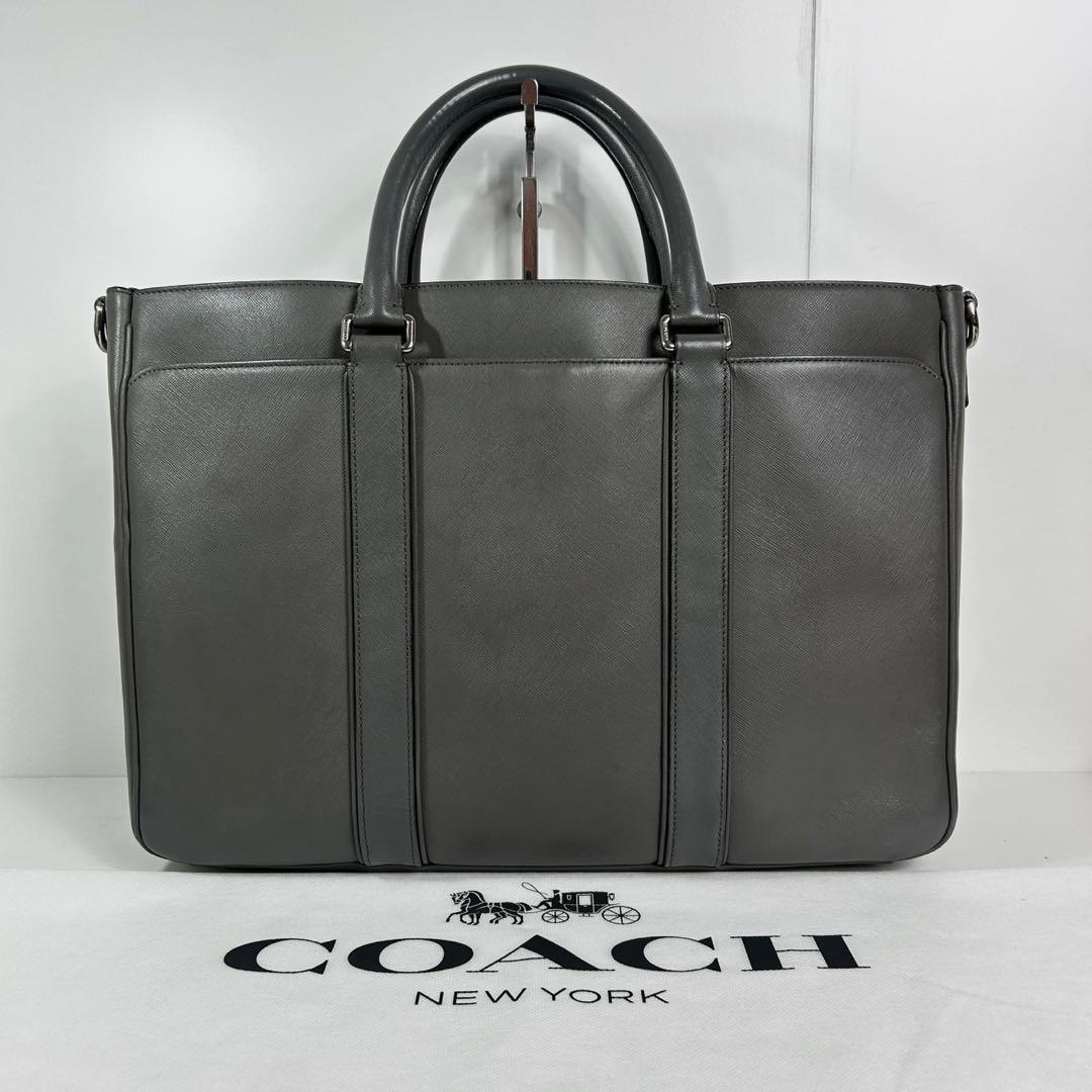 ✅【格安】定価9.4万　メンテ済み　コーチ　ビジネスバッグ　COACH グレー